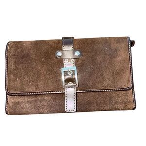 Wilson Unisex Brown Suede Leather Wallet